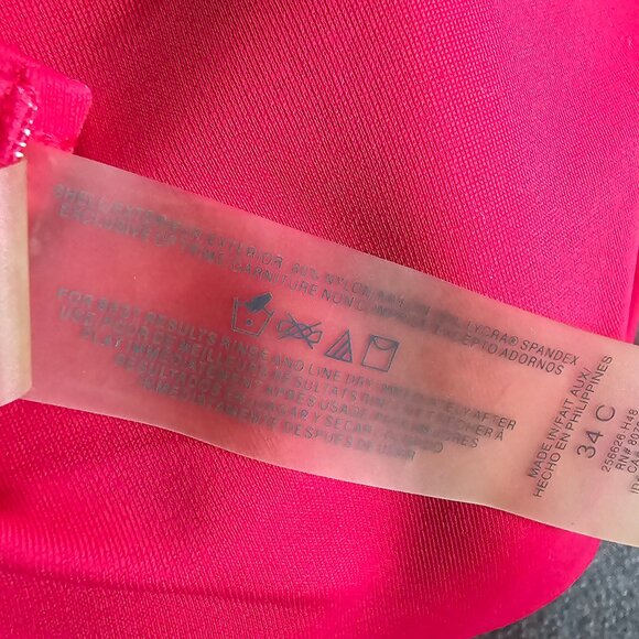 NWOT VICTORIA SECRET ( 34C ) Bright Pink/Fusha Swim Top - Picture 9 of 9